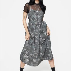 Disturbia | Meadow Floral Serpent Print Cami Midi Dress